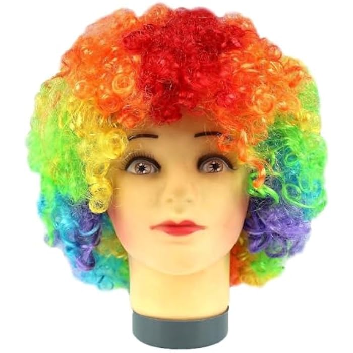 Wonka not known Clown Hair for Party, Matches - Multicolour